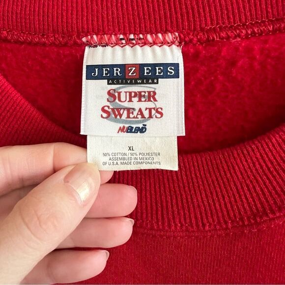 ✨ Jerzees Red Operation Santa Claus Embroidered Crewneck Sweatshirt XL - Picture 6 of 9